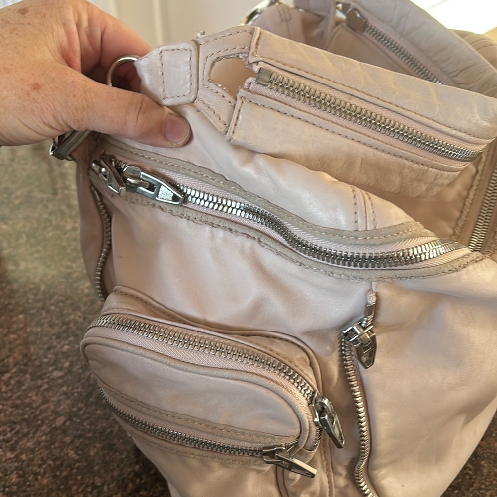 ALEXANDER WANG JANE PINK SILVER LEATHER BAG - Picture 7 of 16